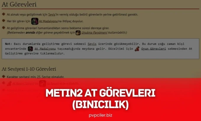 Metin2 At Görevleri (Binicilik) - PvPciler.biz - 2026
