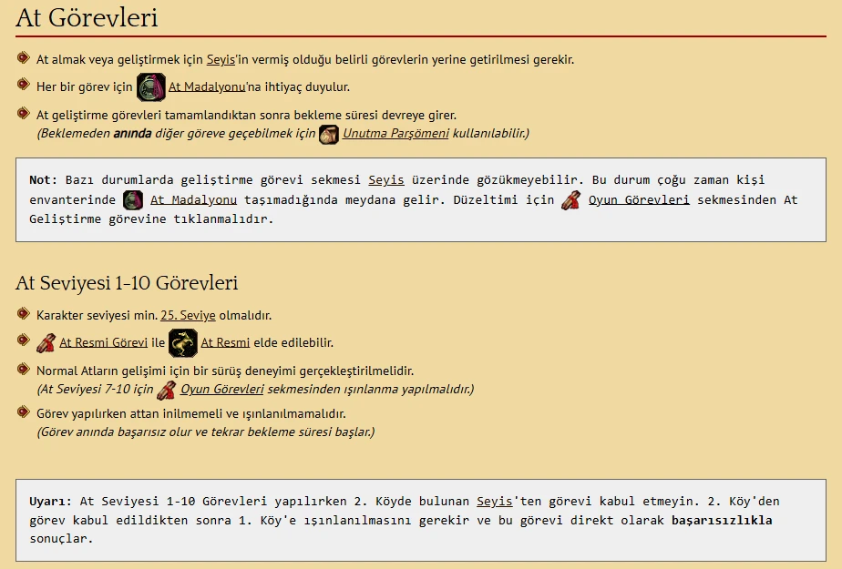 Metin2 At Görevleri